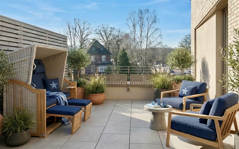 Dachterrasse mit Visu Standkor